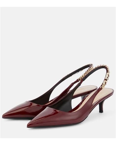 Gucci Signoria slingback pump in Brown Leather 